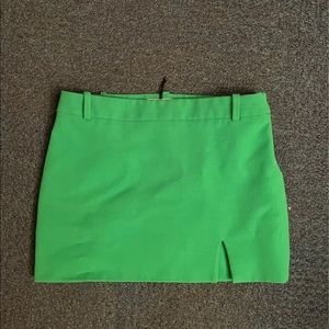 Zara bright green mini skirt with slit. Only worn once. X-small.